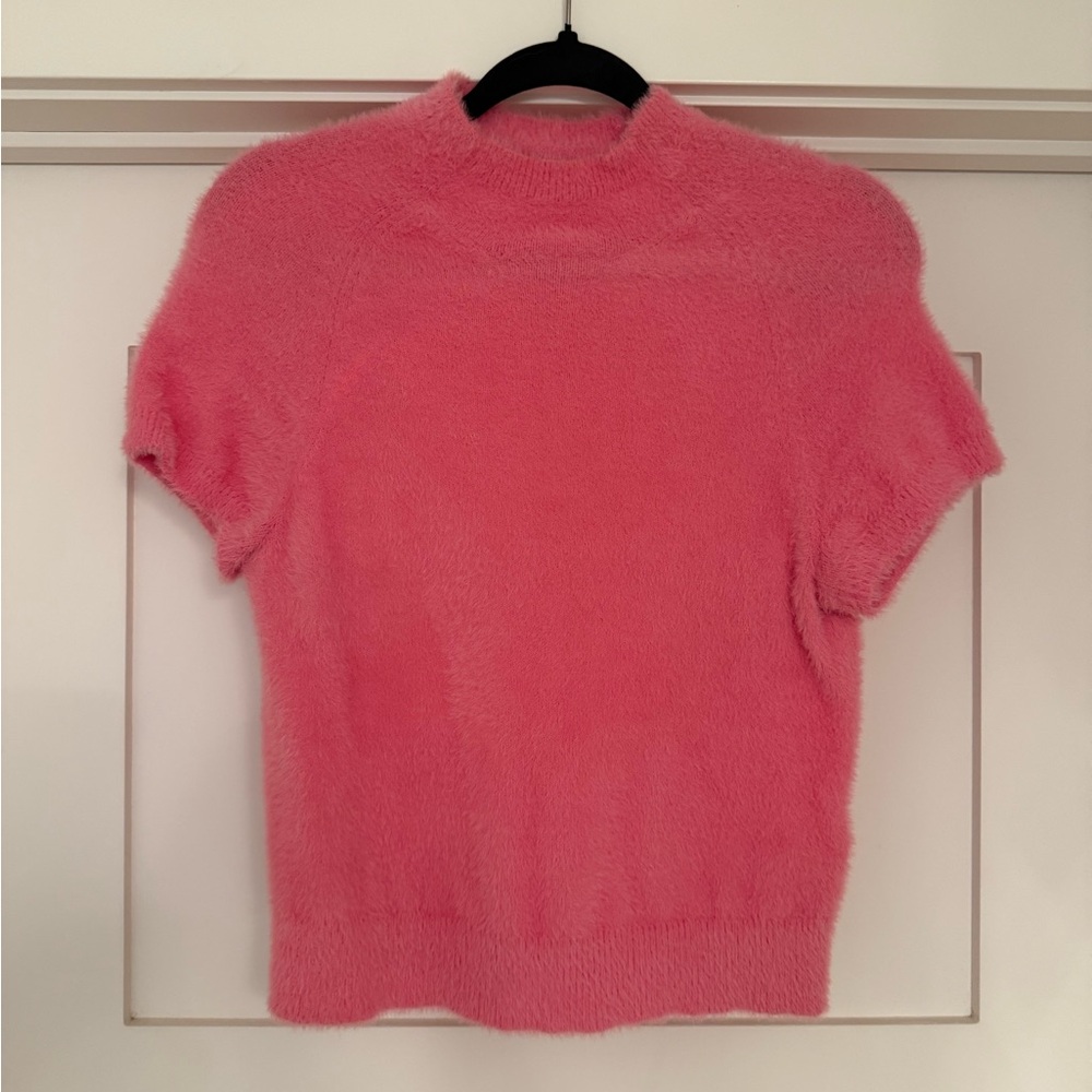 Anthropologie - Maeve fuzzy short sleeve sweater.